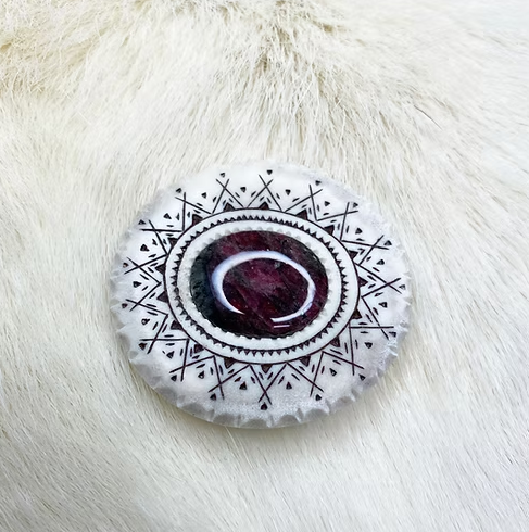 Eudialyte Brooch