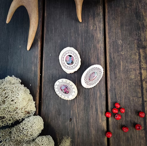 Eudialyte Brooch